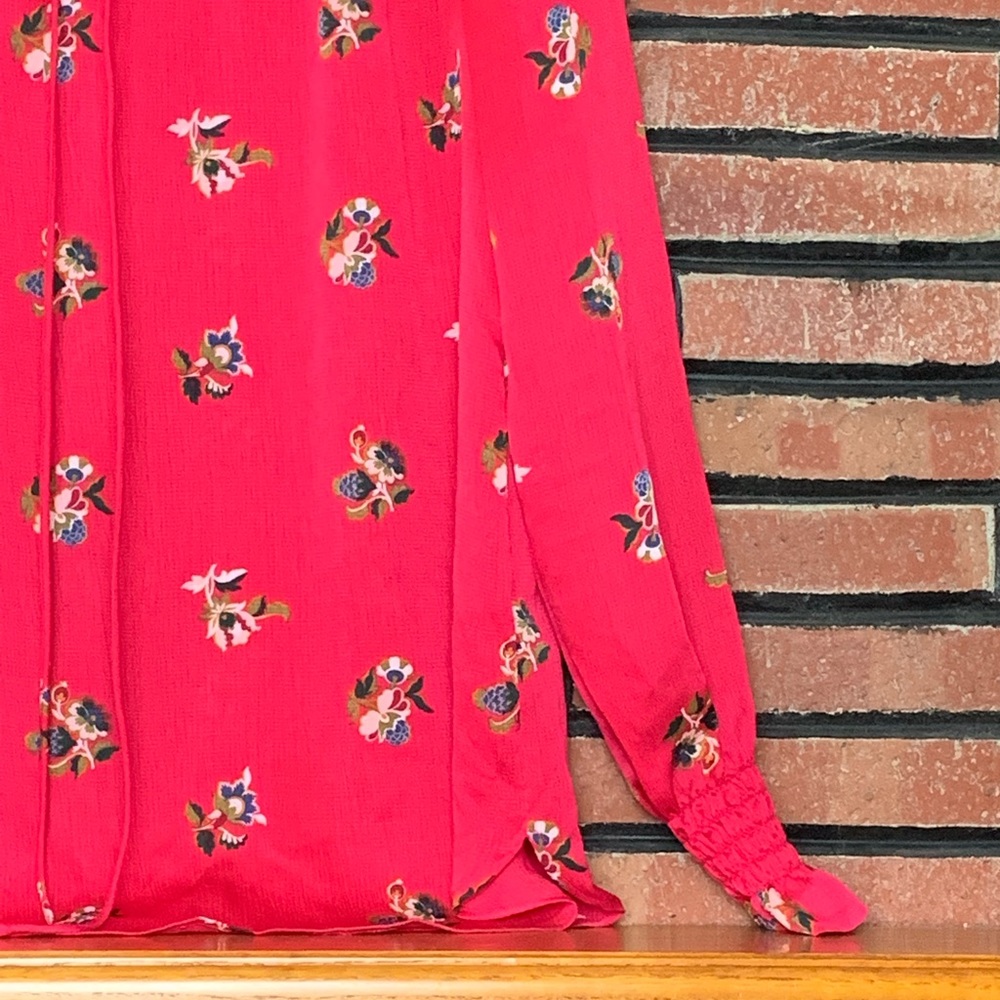 Ann Taylor Pink Floral Blouse SZ-XS - Picture 3 of 5